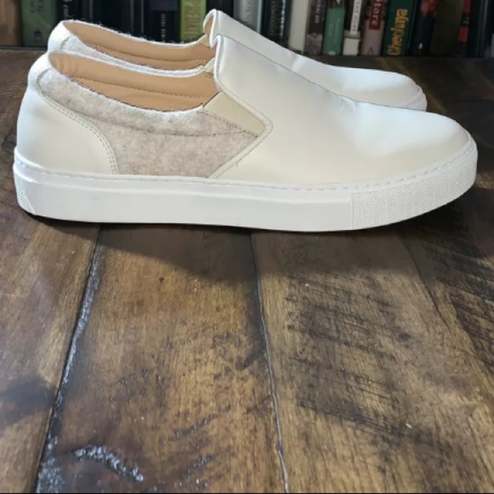 GREATS The Wool Wooster Cream Slip On Sneakers 9 - Picture 4 of 6